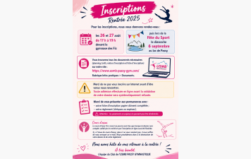 Dernière ligne droite pour s'inscrire saison 26/27